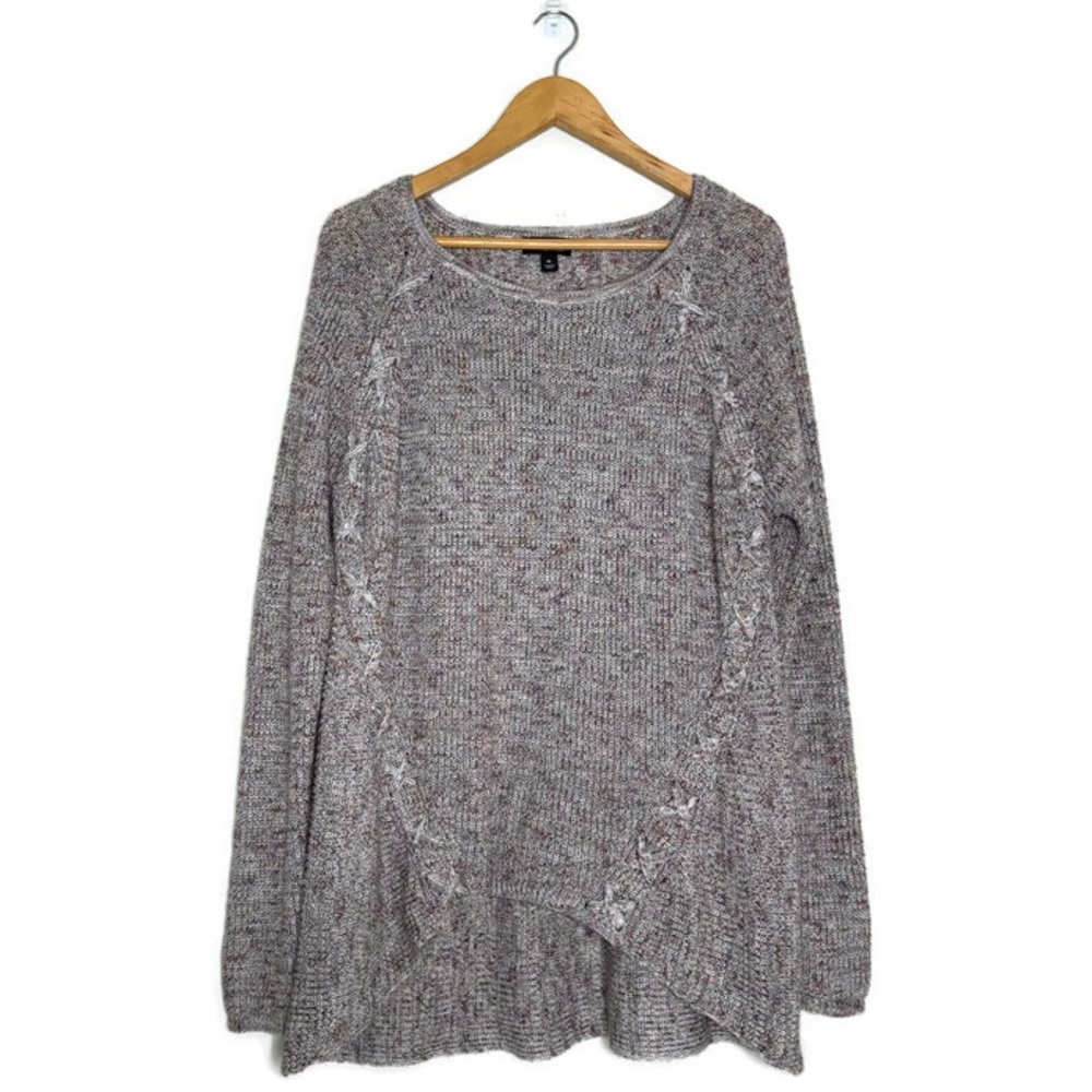 Ana Colorful Knit Sweater Tunic Length Women’s Size XL